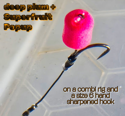 Deep Plum 15mm Dumbel Popups